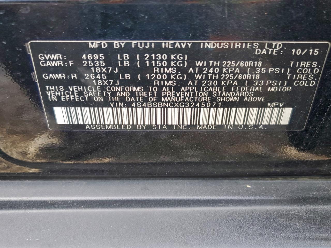 Subaru Outback 2.5i Limited Image 10