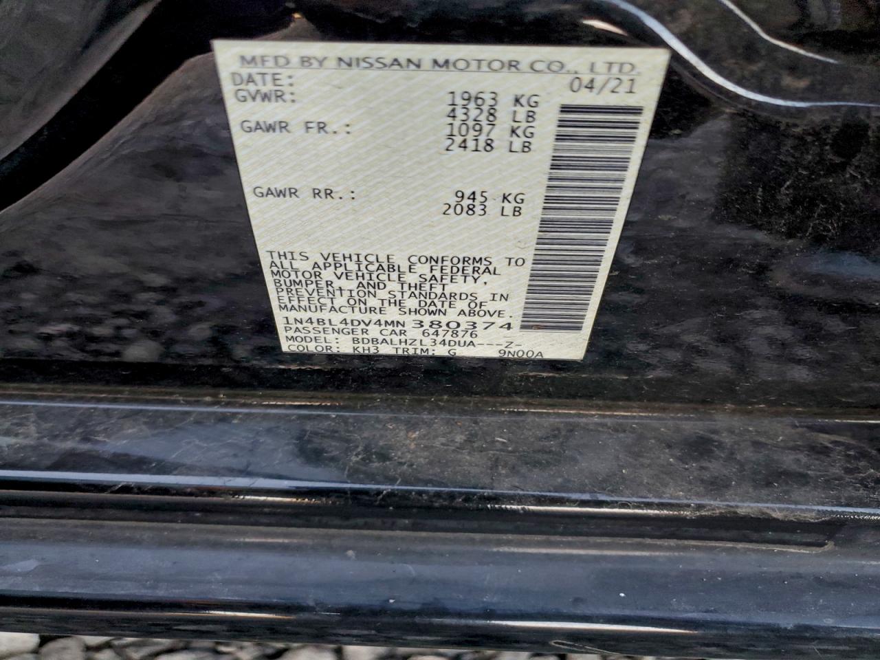 Nissan Altima Sv Image 8