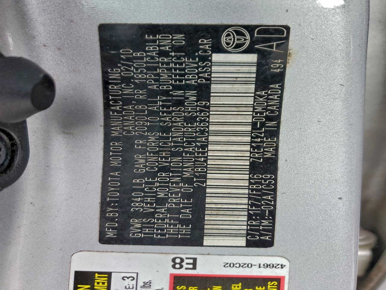 Toyota Corolla Base Image 12