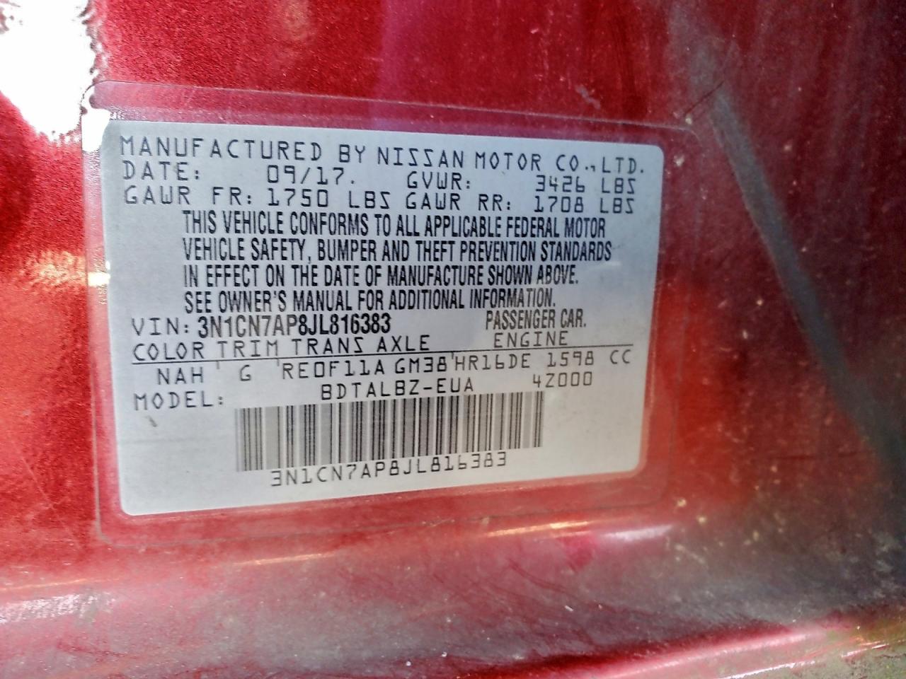 Nissan Versa S Image 4