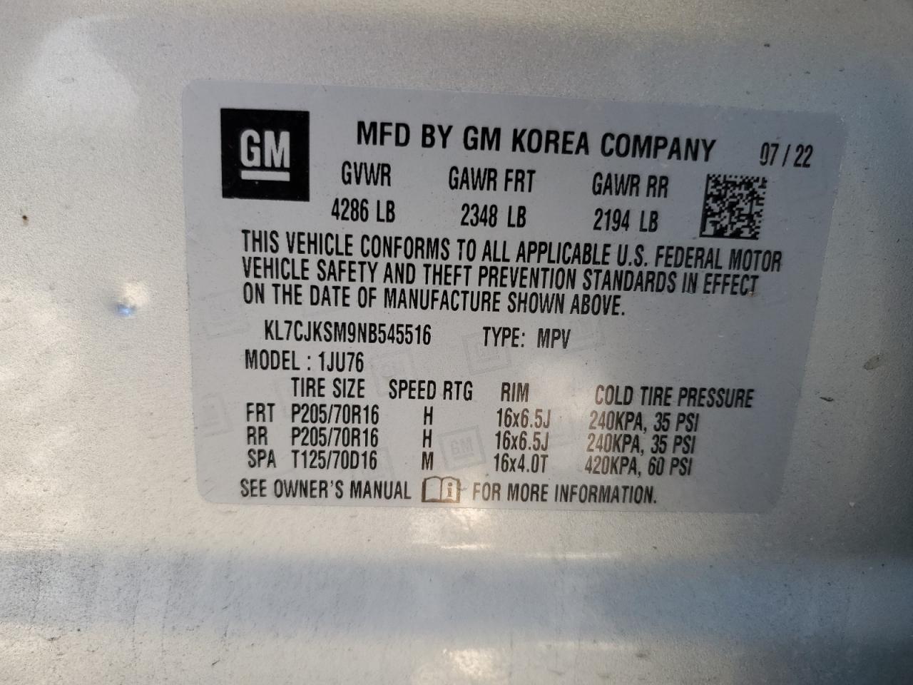 Chevrolet Trax Ls Image 12